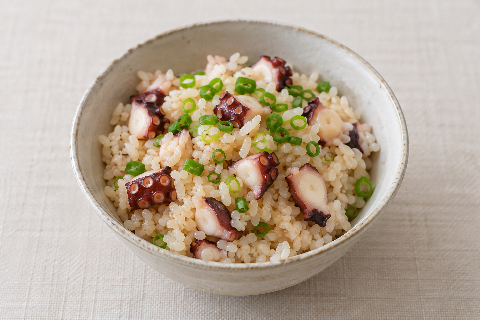 炊飯器で作るガーリックたこピラフの生成した参考画像