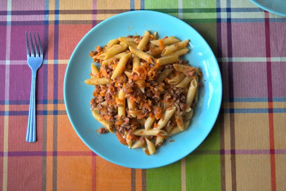 海軍風パスタ（ロシアのひき肉パスタ）の参考写真