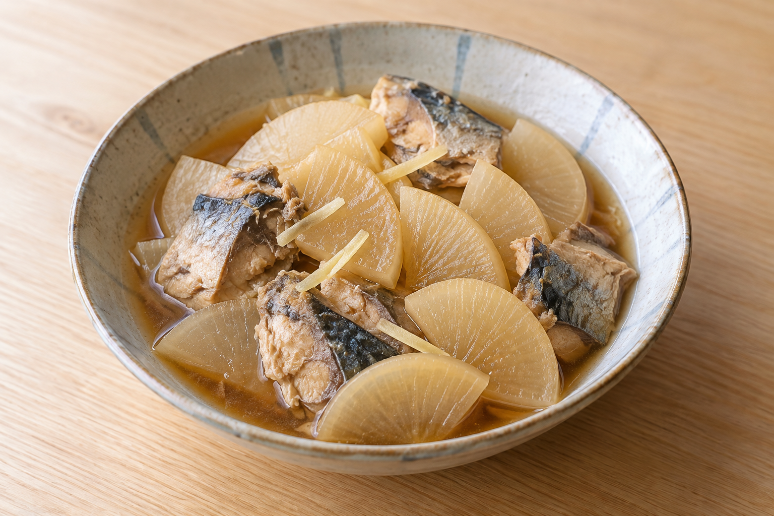 大根とさば水煮缶の煮物の生成した参考画像