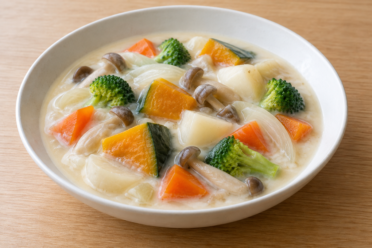季節野菜のクリーム煮の生成した参考画像